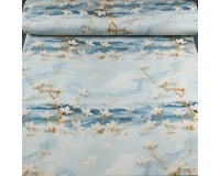 DZIANINA SINGIEL JERSEY - KWIATY MAGNOLII - 190g/m²/180cm